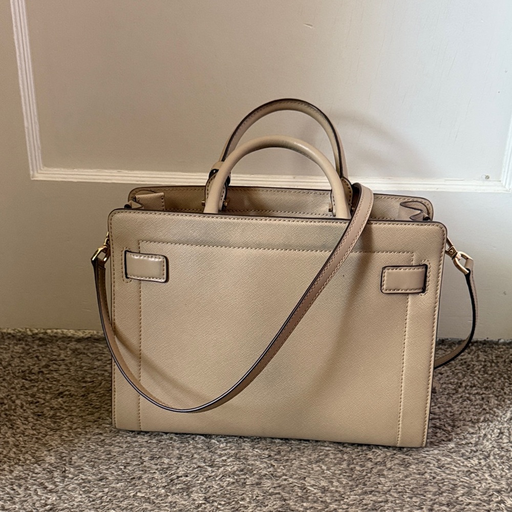 Michael Kors Beige Leather Satchel - Picture 4 of 10